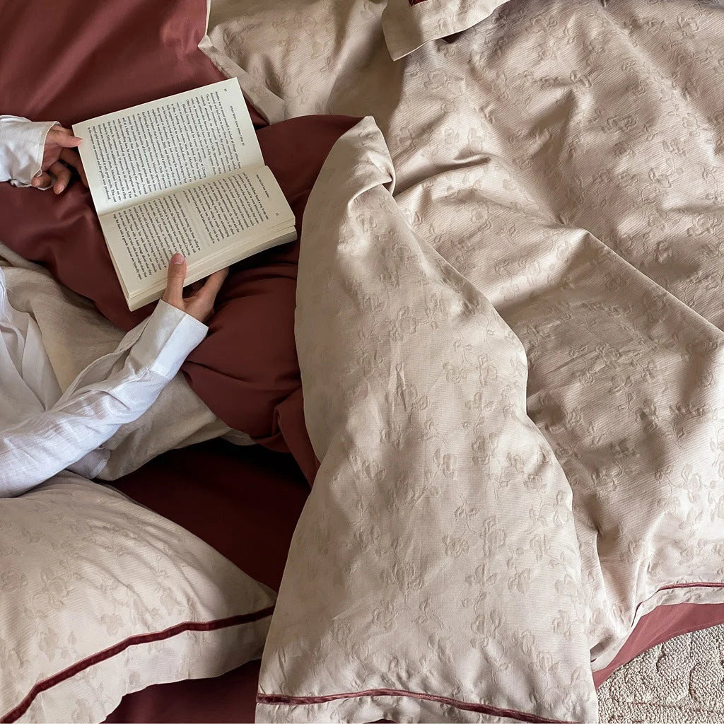 Bedding Set Breathable Cotton-Lyocell Reversible 4-Piece