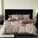 Bedding Set Breathable Cotton Percale Natural Crinkle