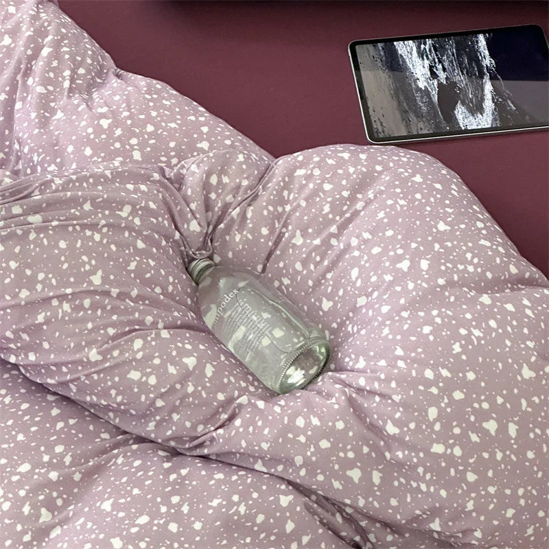 Bedding Set Breathable Cotton Percale Subtle Floral