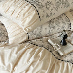 Bedding Set Breathable Cotton Percale Toile Print 4-Piece
