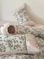 Bedding Set Breathable Cotton Percale Toile Print 4-Piece