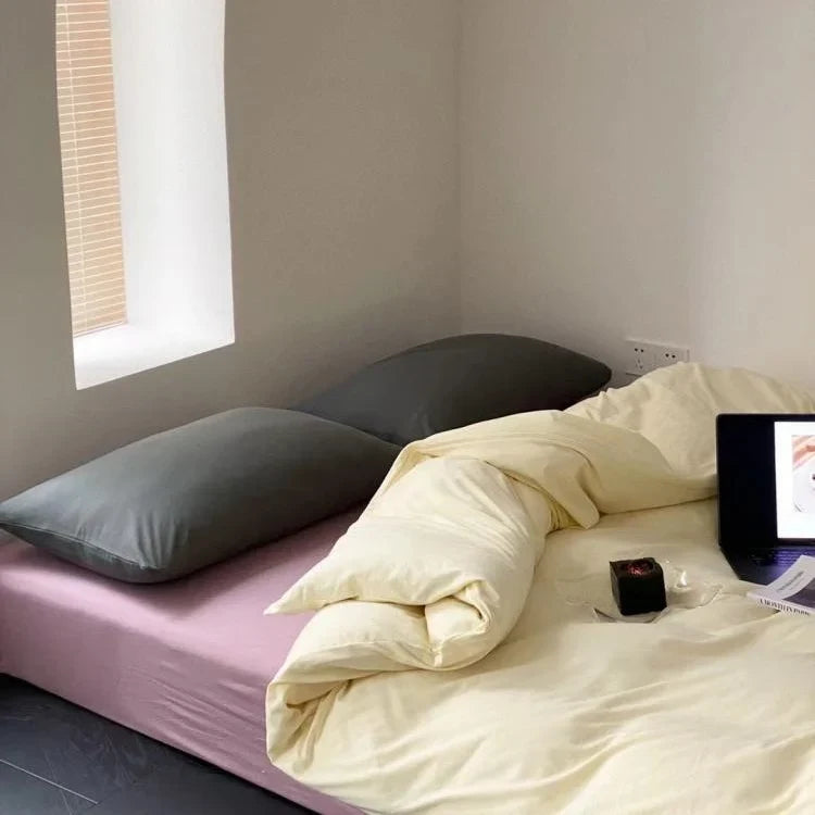 Bedding Set Breathable Cotton Percale Voluminous Quilting