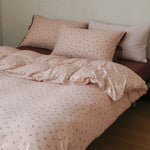 Bedding Set Breathable Cotton Satin Small Cherry Print