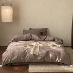 Bedding Set Breathable Cotton Satin Tone-On-Tone