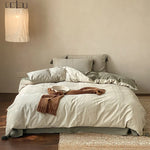 Bedding Set Breathable Cotton Satin Tone-On-Tone