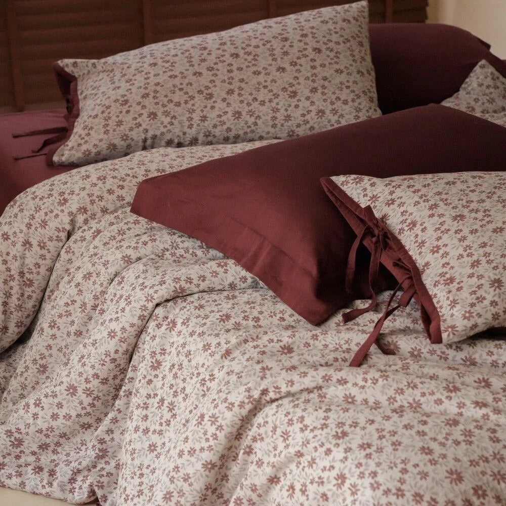 Bedding Set Breathable Percale Top & Satin Back