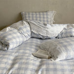 Bedding Set Breathable Soft-Washed Cotton Lace Trim