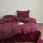 Bedding Set Breathable Soft-Washed Cotton Lace Trim