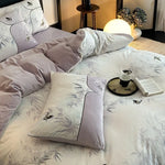 Bedding Set Breathable Woven Embroidered Butterfly Machine Washable