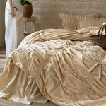Bedding Set Cotton Blend Gathered Ruffle Design