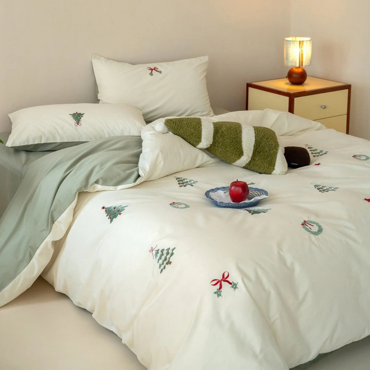 Bedding Set Cotton Embroidered Breathable