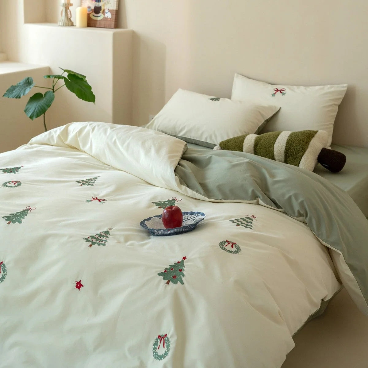 Bedding Set Cotton Embroidered Breathable