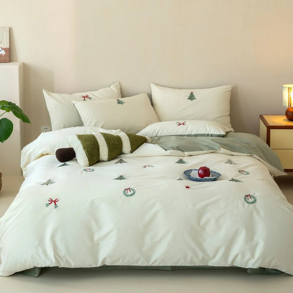 Bedding Set Cotton Embroidered Breathable