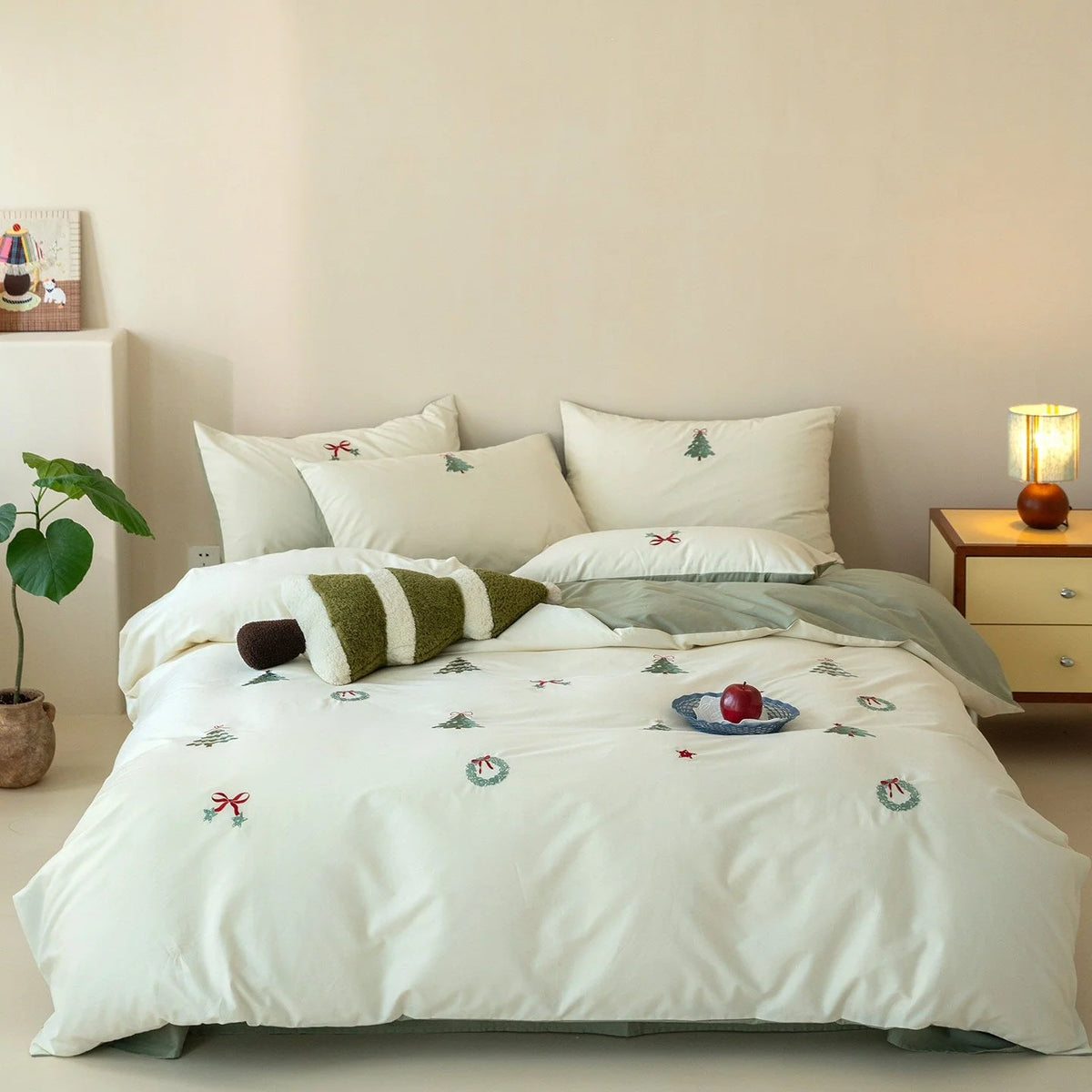 Bedding Set Cotton Embroidered Breathable