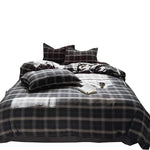 Bedding Set Cotton Gauze Washed Vintage Check 4-Piece