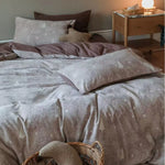 Bedding Set Cotton Jacquard Breathable 4-Piece