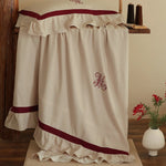 Bedding Set Cotton-Linen Blend Ruffled Edges 4-Piece