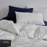 Bedding Set Cotton Linen Breathable Concealed Zipper