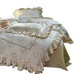 Bedding Set Cotton-Linen Temperature-Regulating Watercolor Floral