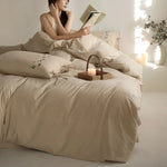 Bedding Set Cotton Percale Berry & Leaf Embroidery 4-Piece