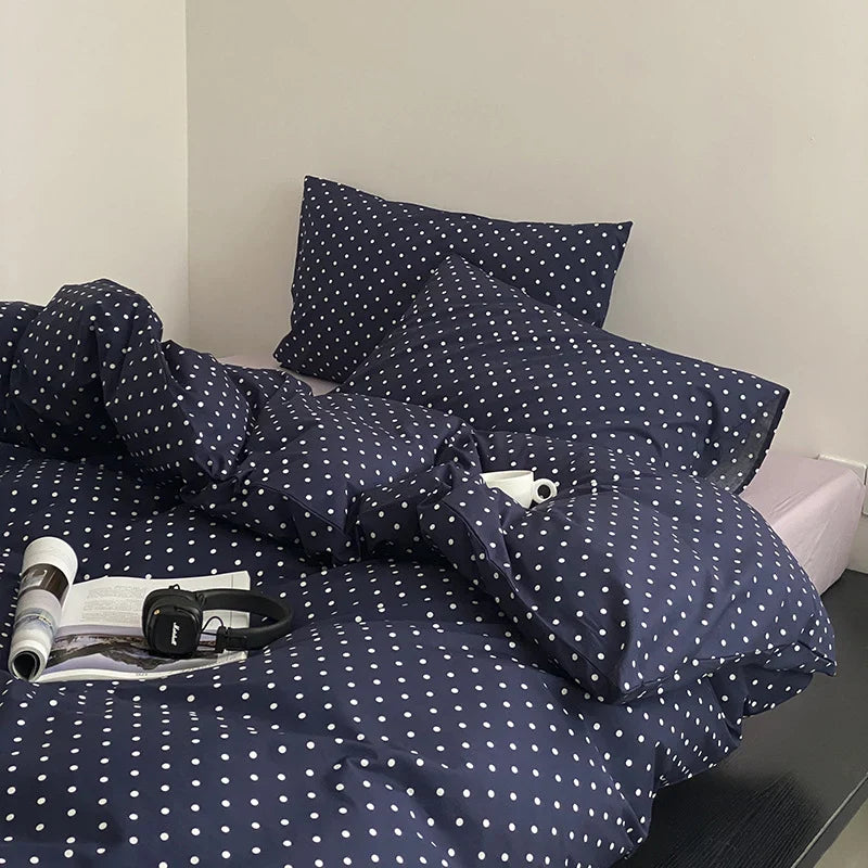 Bedding Set Cotton Percale Breathable 4-Piece Hotel Closure