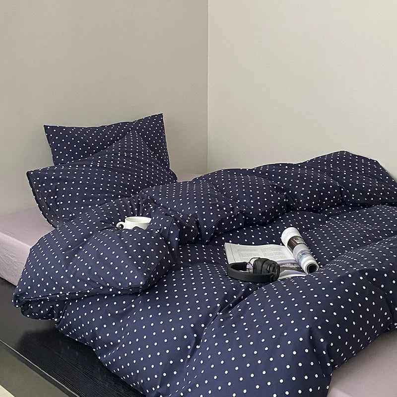 Bedding Set Cotton Percale Breathable 4-Piece Hotel Closure
