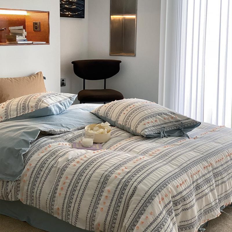 Bedding Set Cotton Percale Breathable Embroidered