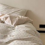 Bedding Set Cotton Percale Breathable Pastel Polka Dot 4-Piece