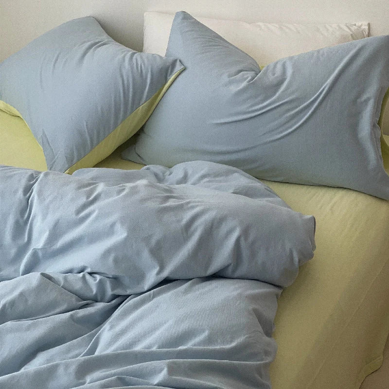 Bedding Set Cotton Percale Breathable Reversible Duvet
