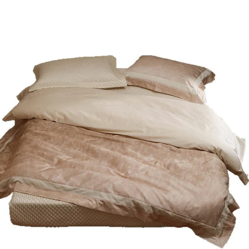 Bedding Set Cotton Percale Breathable Ruffle Four Piece