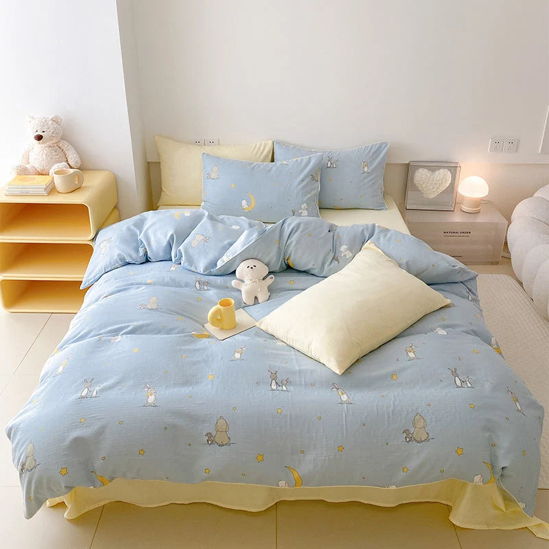 Bedding Set Cotton Percale Reversible Breathable & Cool Surface
