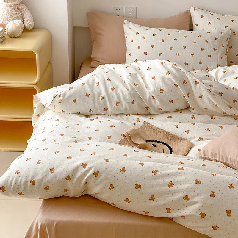 Bedding Set Cotton Percale Reversible Breathable & Cool Surface