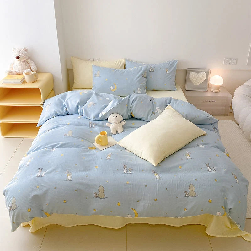 Bedding Set Cotton Percale Reversible Breathable & Cool Surface