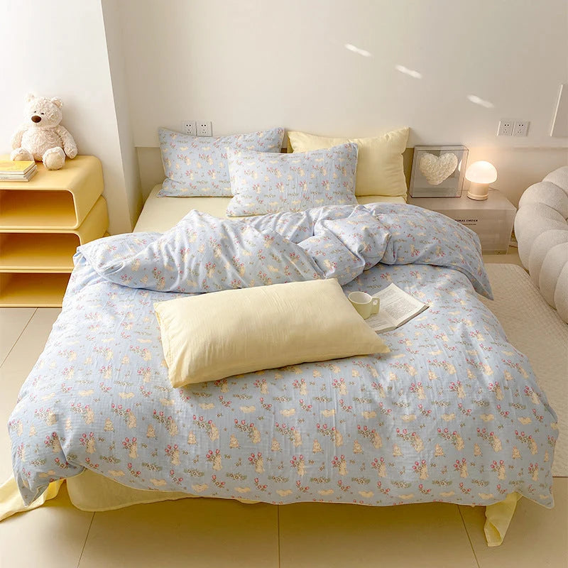 Bedding Set Cotton Percale Reversible Breathable & Cool Surface