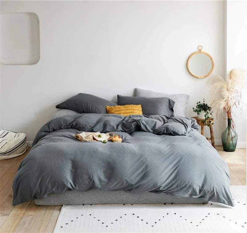 Bedding Set Cotton Percale Temperature Regulating Wrinkle Resistant