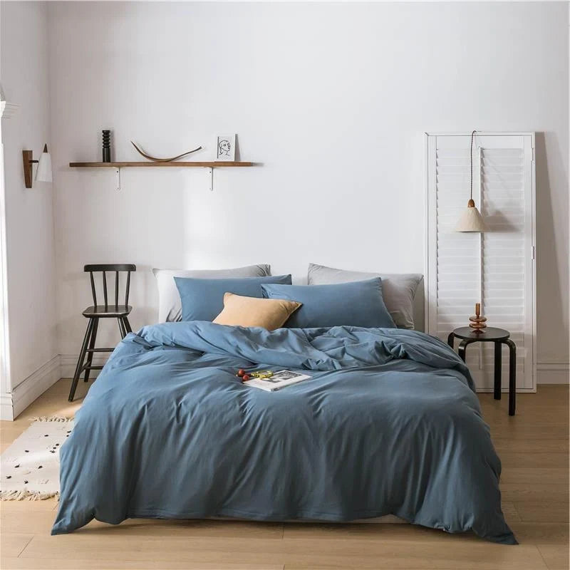 Bedding Set Cotton Percale Temperature Regulating Wrinkle Resistant
