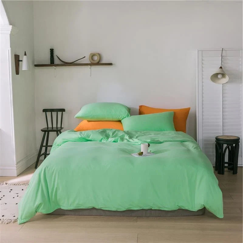 Bedding Set Cotton Percale Temperature Regulating Wrinkle Resistant