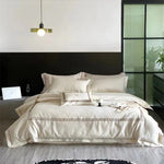 Bedding Set Cotton Satin 4-Piece Concealed Zippers