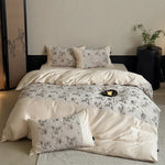 Bedding Set Cotton Satin Bamboo Leaf Four Piece