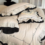 Bedding Set Cotton Satin Breathable Concealed Closure & Zipper Pillowcases