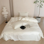Bedding Set Cotton Satin Breathable Wrinkle-Resistant 4-Piece