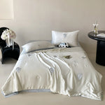 Bedding Set Cotton Satin Embroidered Breathable Comfort