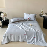 Bedding Set Cotton Satin Embroidered Breathable Comfort