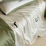Bedding Set Cotton Satin Embroidered Breathable Comfort