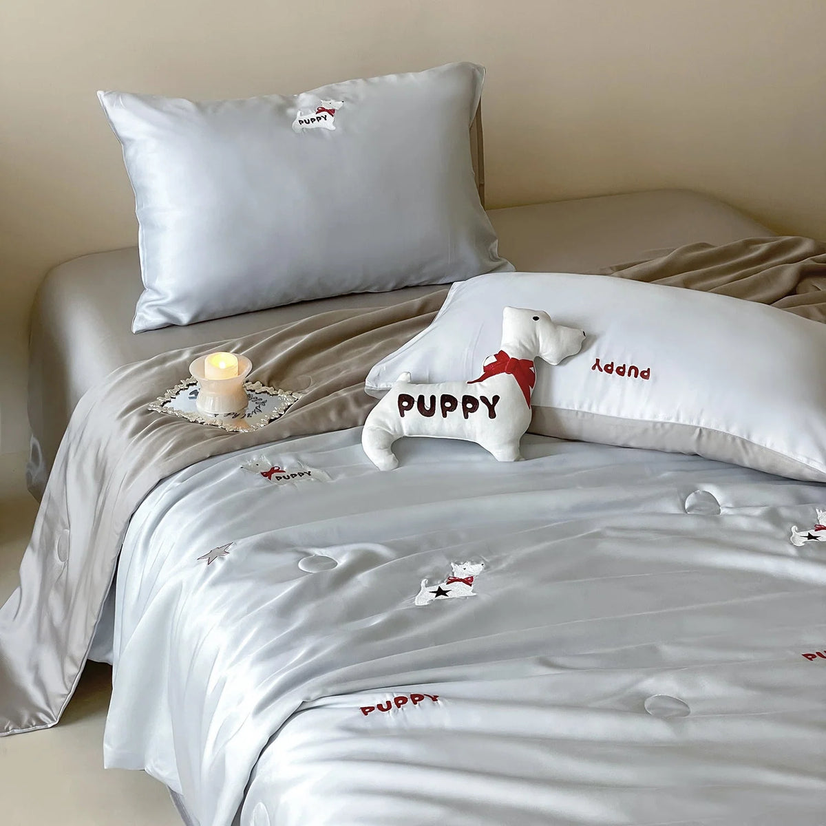 Bedding Set Cotton Satin Embroidered Breathable Comfort