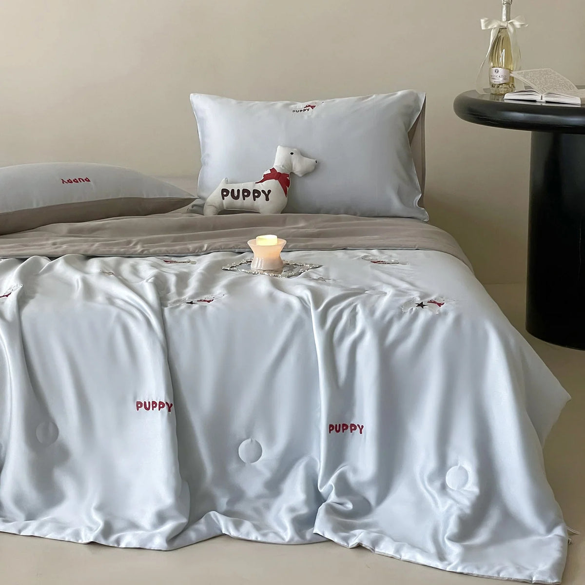Bedding Set Cotton Satin Embroidered Breathable Comfort