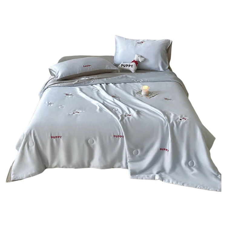 Bedding Set Cotton Satin Embroidered Breathable Comfort