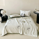 Bedding Set Cotton Satin Embroidered Breathable Comfort