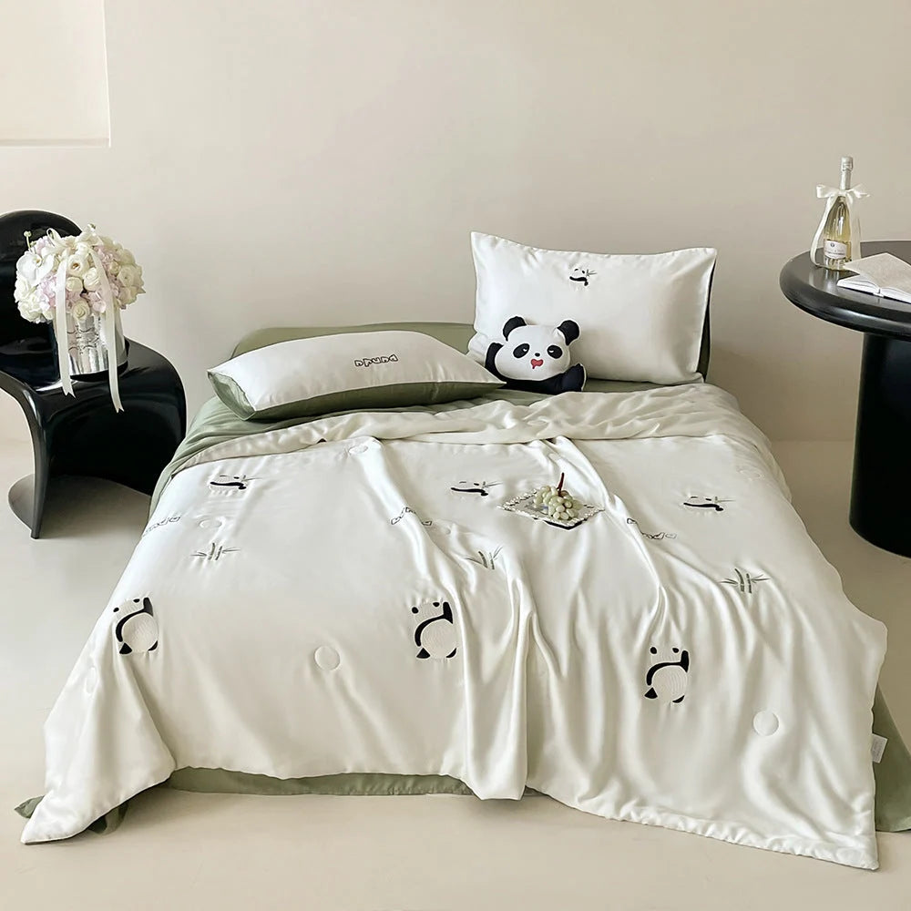 Bedding Set Cotton Satin Embroidered Breathable Comfort