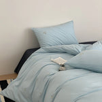Bedding Set Cotton Satin Embroidered Floral Hotel Closure